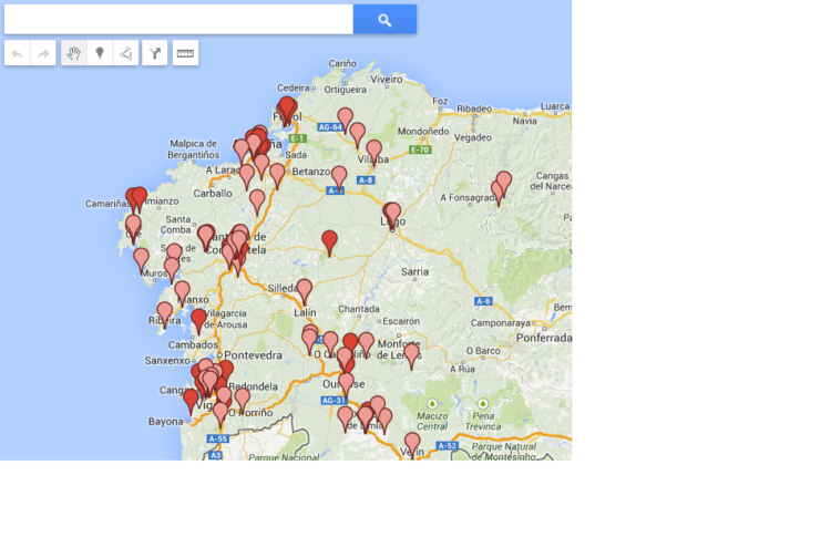 Mapa de Cooperativas Asociadas a UGACOTA