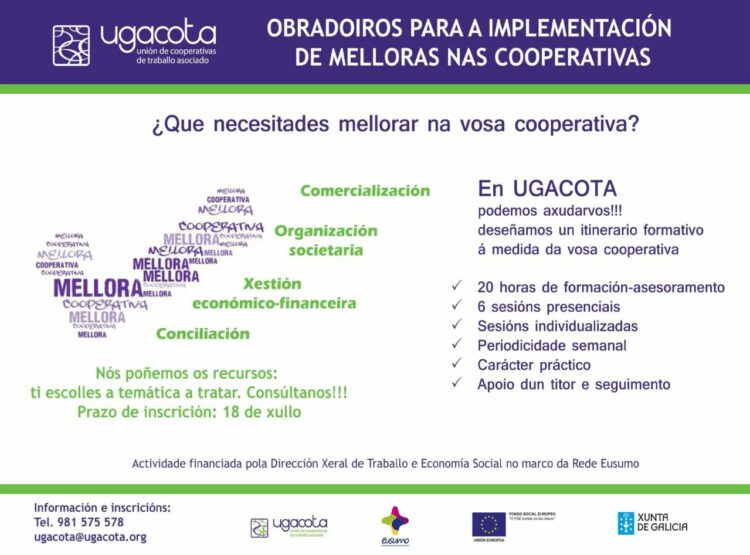 Que necesitas mellorar na cooperativa?. Ugacota organiza obradoiros para implementar melloras