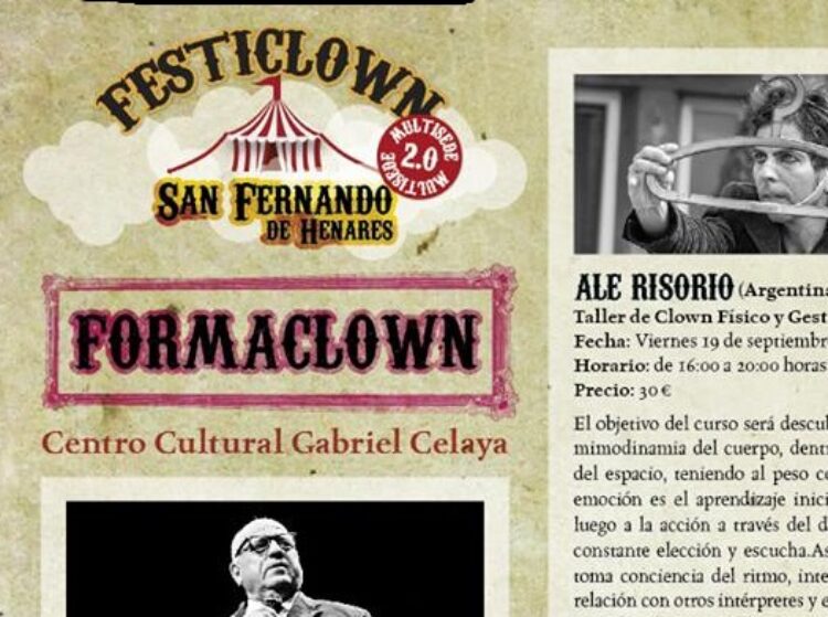 Culturactiva abre la inscripción para Formaclown. Madrid 18-21 de septiembre