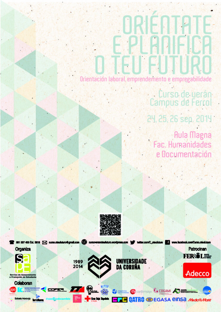 Curso: Oriéntate e planifica o teu futuro. Campus de Ferrol 24-26 Setembro