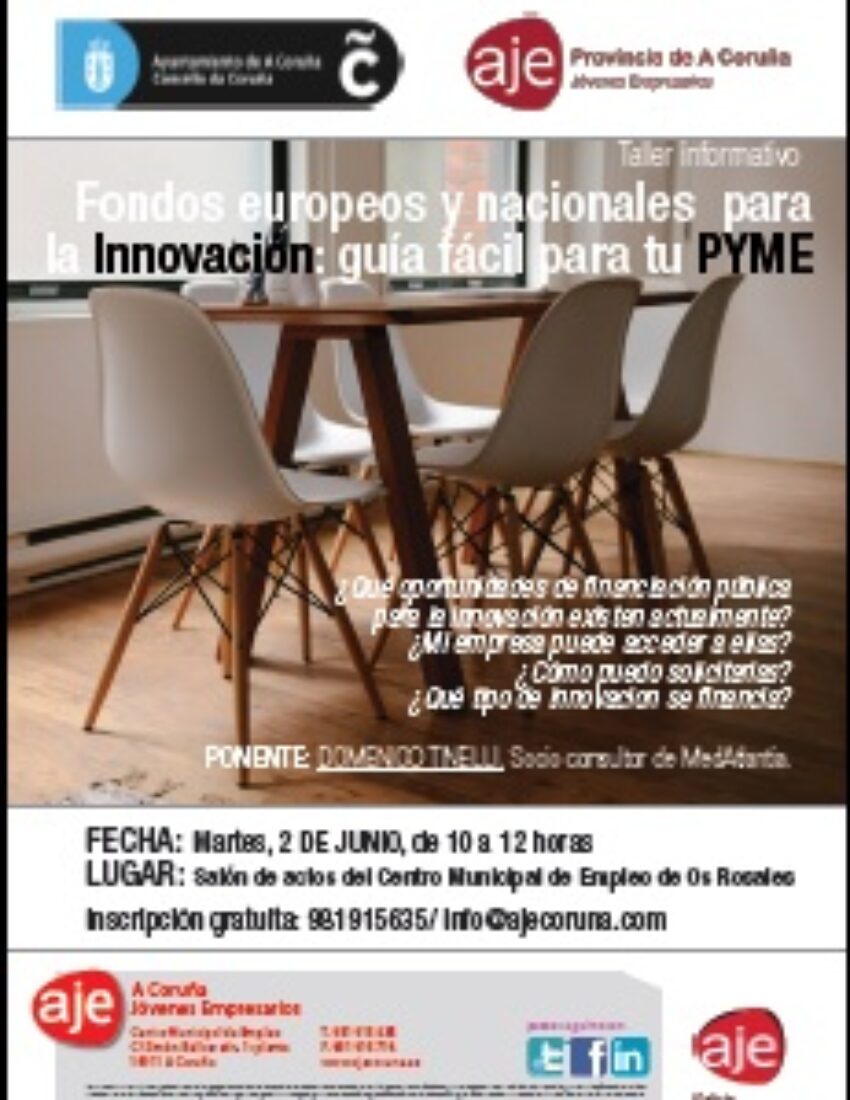 MedAtlantia imparte taller informativo sobre Fondos Europeos para a Innovación