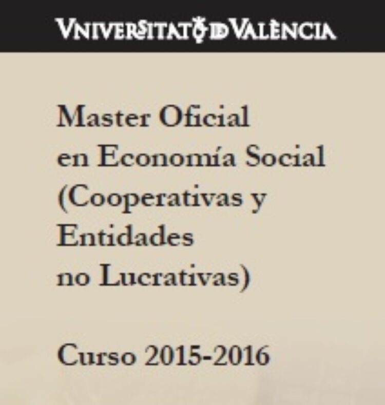 Máster en Economía Social, Universitat de Valencia