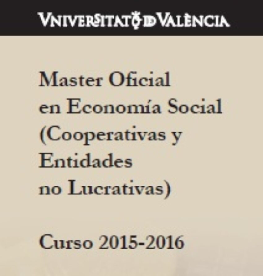 Máster en Economía Social, Universitat de Valencia