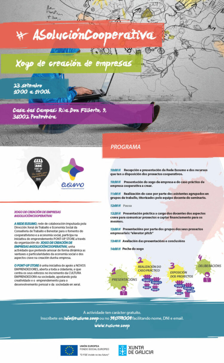 A solución cooperativa ! – Actividade de Eusumo no Pont Up Store | 23 setembro