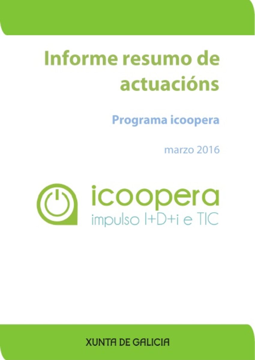 Informe resumen de actuaciones del programa ICoopera