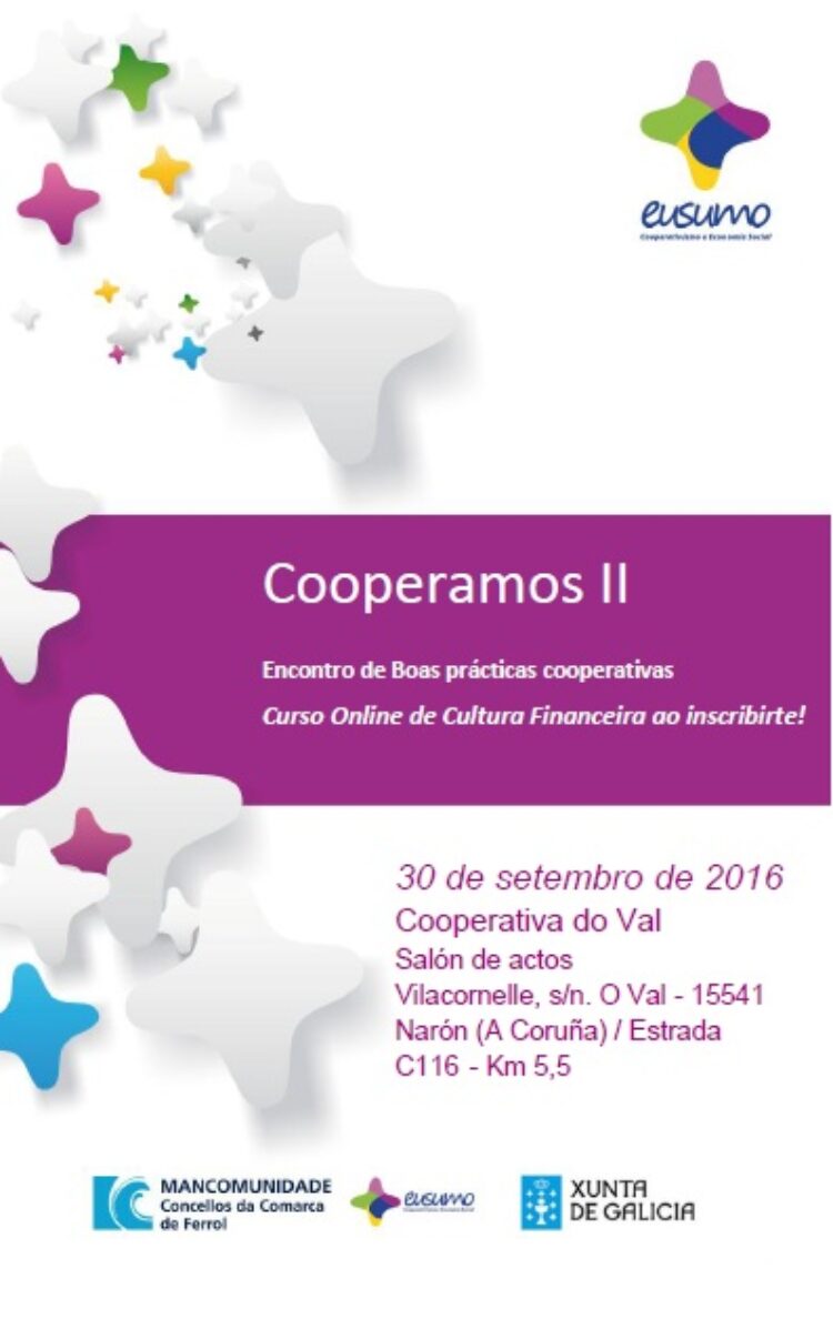 Cooperamos II : «Encuentro de Buenas Prácticas Cooperativas» y «Curso online de Cultura Financiera»