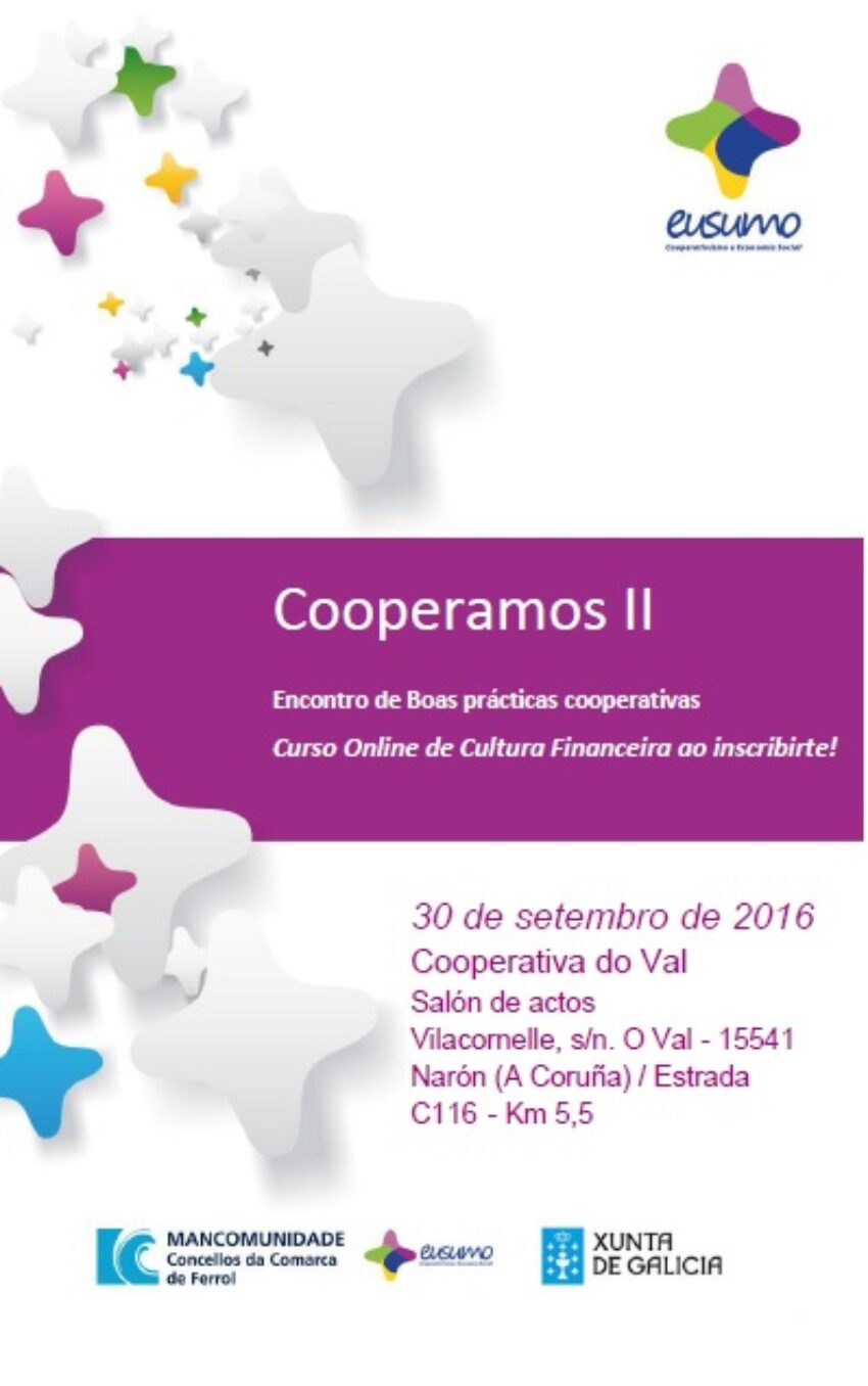 Cooperamos II : «Encuentro de Buenas Prácticas Cooperativas» y «Curso online de Cultura Financiera»