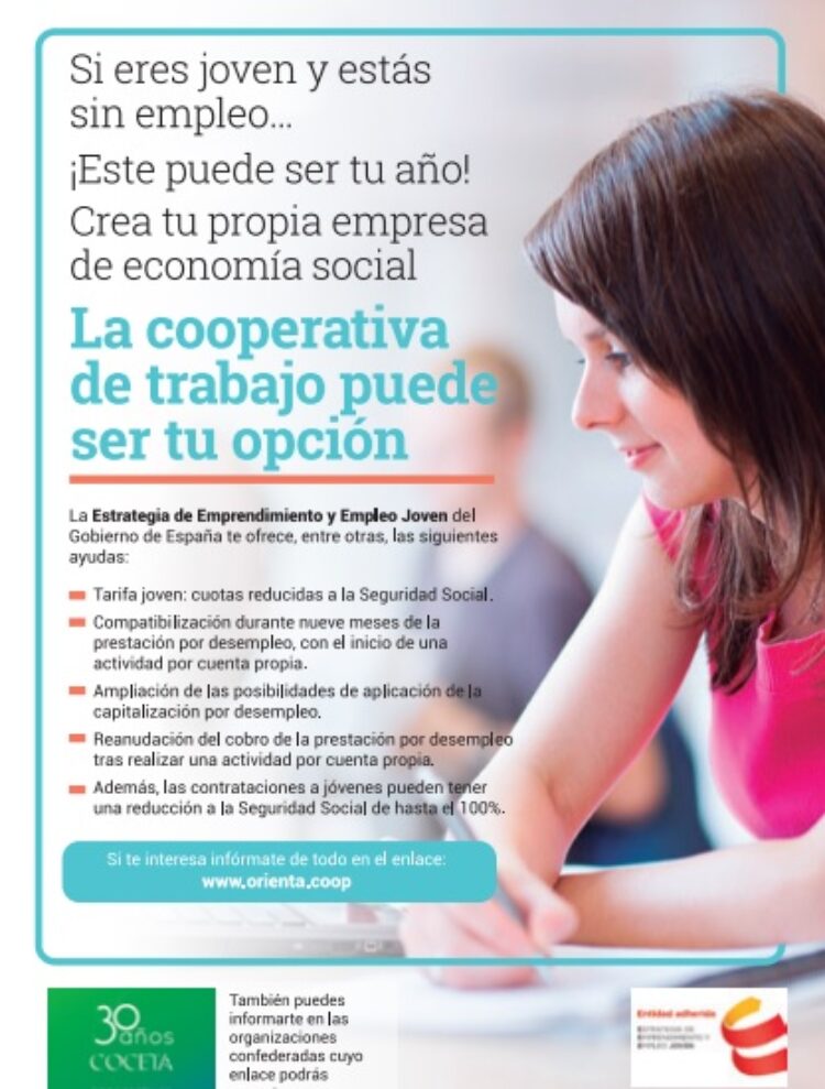 Coceta lanza una campaña para creación de empleo joven en cooperativas