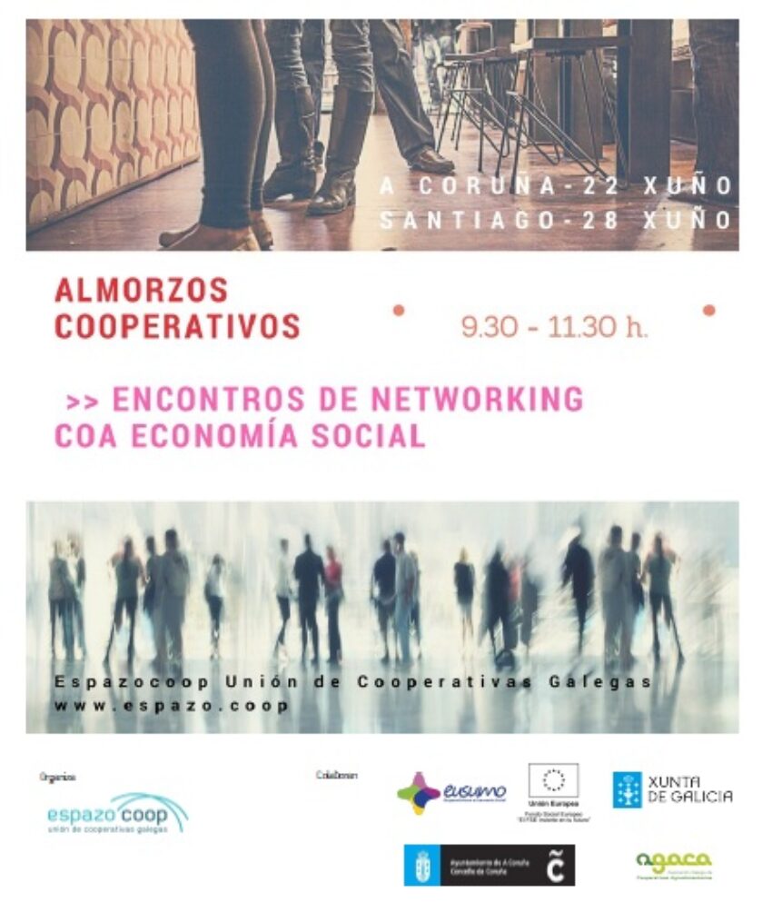 Desayunos cooperativos: 22/junio A Coruña – 28/junio Santiago. Intercooperar en la Economía Social