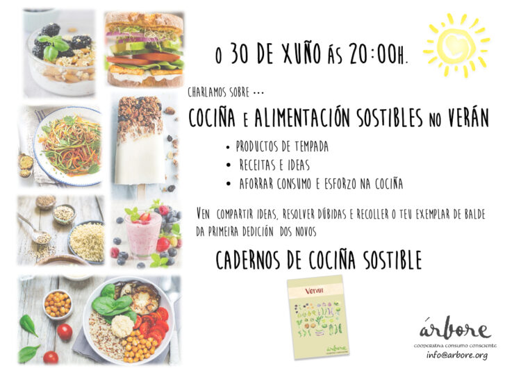 Árbore organiza la charla: «Cocina y Alimentación Sostenible en Verano»
