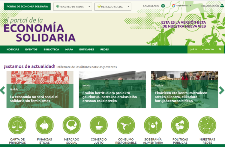 Nuevo portal de la economía social y solidaria, REAS