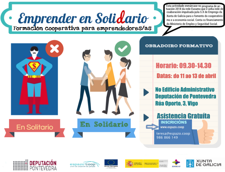 Formación cooperativa para persoas que queren emprender | Vigo