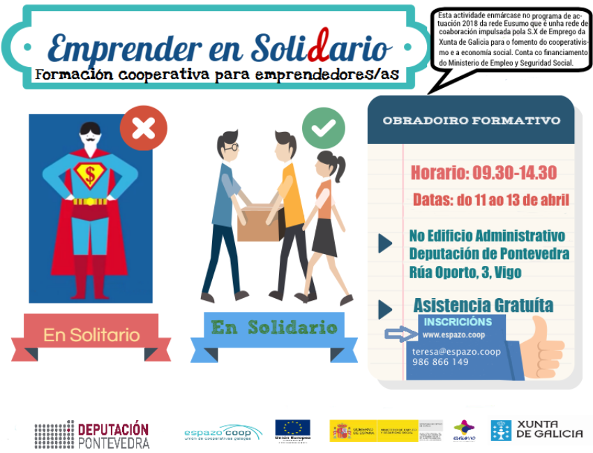 Formación cooperativa para persoas que queren emprender | Vigo