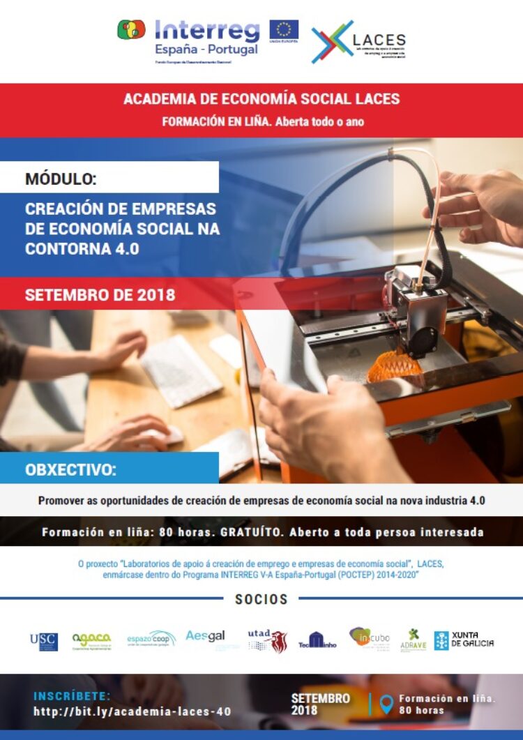 Creación de empresas de economía social na contorna 4.0 | Formación en liña
