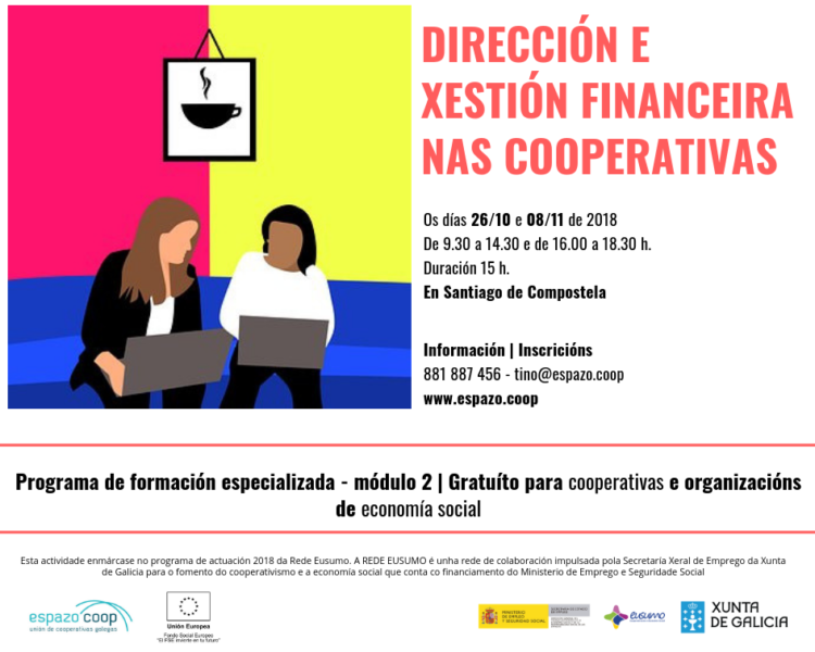 La dirección y gestión financiera en cooperativas | 26/oct. y 08/nov.