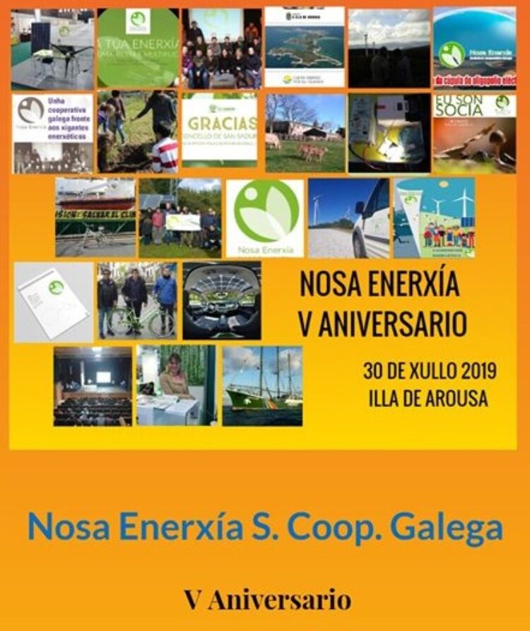 A Cooperativa Nosa Enerxía convídanos ao seu V aniversario