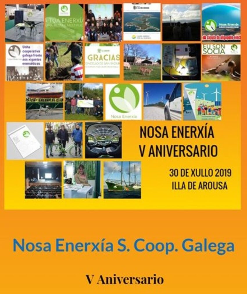 A Cooperativa Nosa Enerxía convídanos ao seu V aniversario