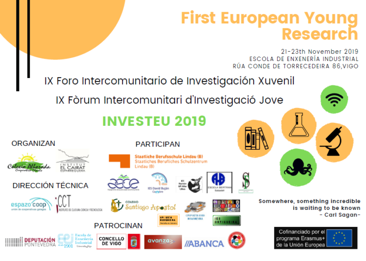 9º Foro Intercomunitario de Investigación Juvenil y 1º Europeo de Investigación | 21, 22, y 23 de noviembre, Vigo