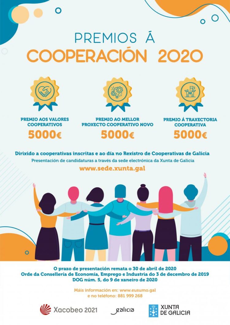 Las cooperativas gallegas ya pueden candidatarse a los Premios a la Cooperación 2020
